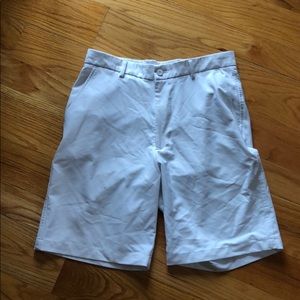White golf shorts